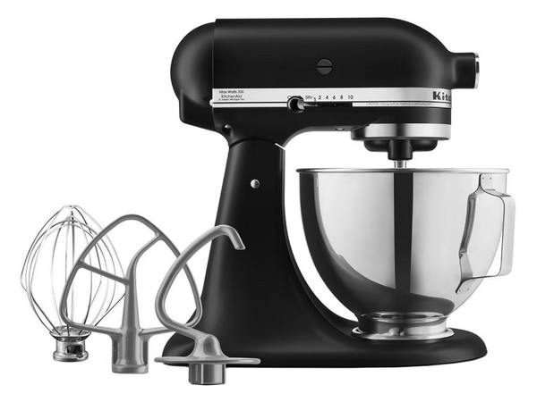 Batidora Deluxe KitchenAid KSM97BM, 10 Velocidades, 4L, Color Negro. 