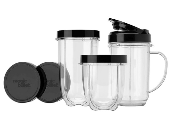 Licuadora Magic Bullet H-9519, Cuchillas de Acero, 3 Vasos. Color Plata.