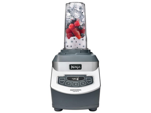 Licuadora Profesional Ninja BL660 De 2.1 Litros, Potencia De 1,100W, Con 2 Vasos Nutri de 470ml, Color Gris.