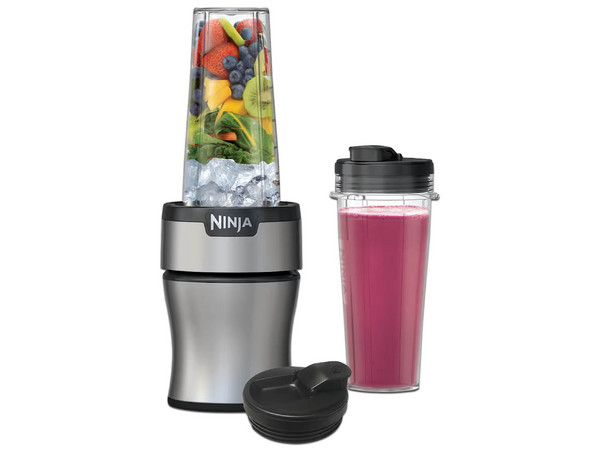 Licuadora Ninja Nutri Blender Plus BN300 de 1000W, 2 Vasos de 710ml. Color Gris.