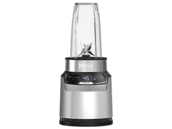 Licuadora Ninja Nutri Blender Pro BN401 de 1000W, 2 Vasos de 24 Oz, Auto IQ. Color Plata.