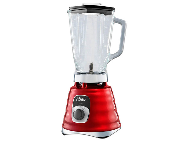Licuadora Oster BLST4126R-013 de 1000W, Vaso de 1.25L, 3 Velocidades. Color Rojo.