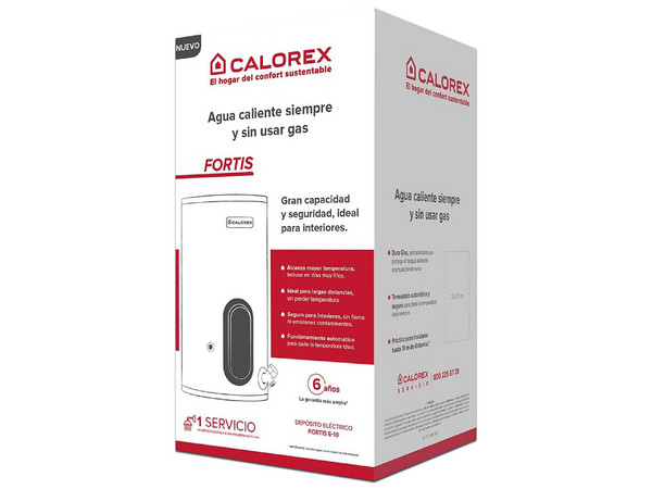 Boiler Eléctrico de Deposito Calorex FORTIS E10, Soporta hasta 10 Galones, 220V. Color Gris.

