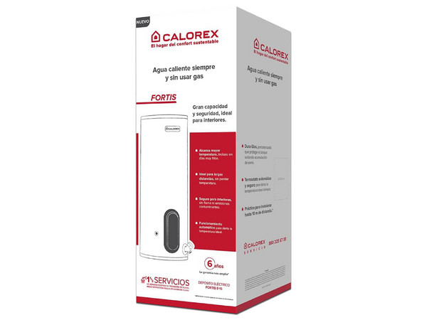 Boiler Eléctrico de Deposito Calorex FORTIS E15, Soporta hasta 15 Galones, 220V. Color Gris.
