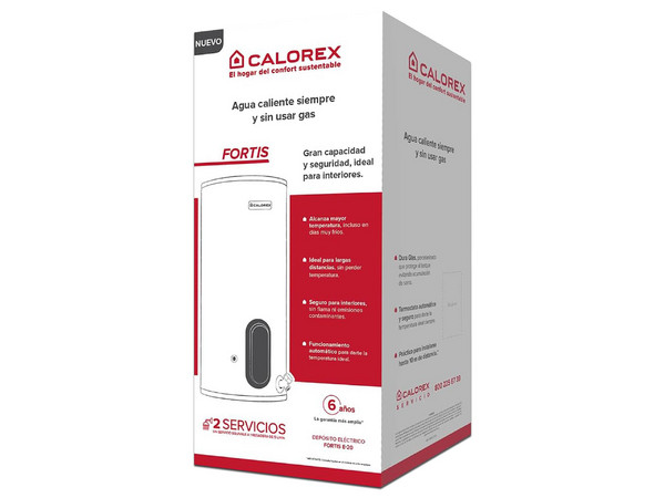Boiler Eléctrico de Deposito Calorex FORTIS E20, Soporta hasta 20 Galones, 220V. Color Gris.