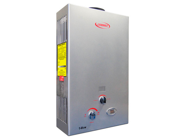 Boiler Instantáneo Lenomex Lis lid-7gan, Capacidad de 7 Litros, Gas Natural, 1 Servicio. Color Plata.
