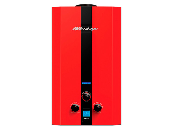 Boiler de paso Mirage MBF10BB, gas LP, 10L, color Rojo.