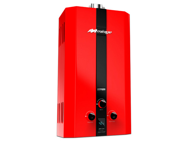Boiler de paso Mirage MBF10BB, gas LP, 10L, color Rojo.