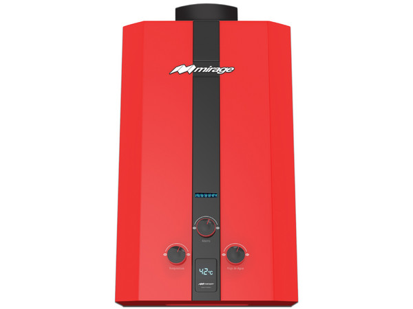 Boiler de paso Mirage MBF16NB, gas LP, 16L, color Rojo.