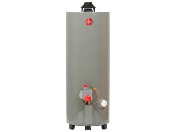 Boiler de depósito Rheem 29V40, gas natural, 152 Litros/Hora, color gris.