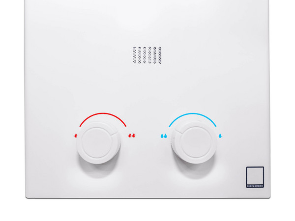 Boiler Instantáneo Rheem RHE-CHN06N, Capacidad de 6 Litros por Minuto, Gas Natural, 1 Servicio. Color Blanco.