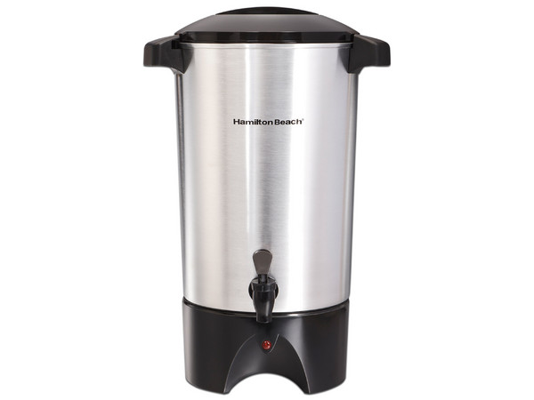 Cafetera Hamilton Beach 40515R, 45 Tazas, Acero Inoxidable, Medidor de Agua, Auto Apagado. Color Plata.