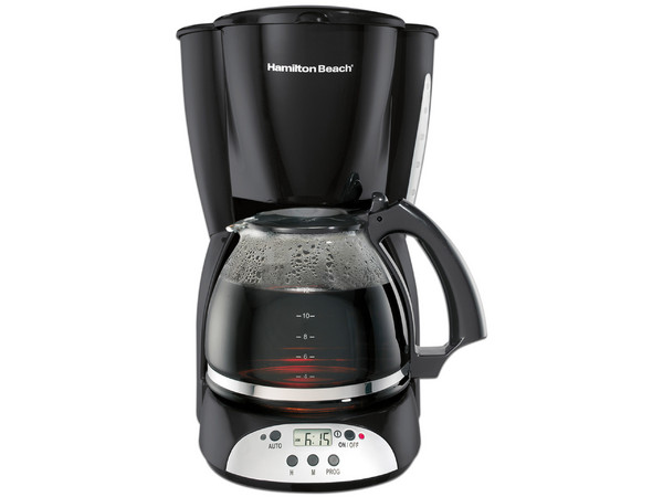 Cafetera Hamilton Beach modelo 49465RG, programable, capacidad para 12 tazas.