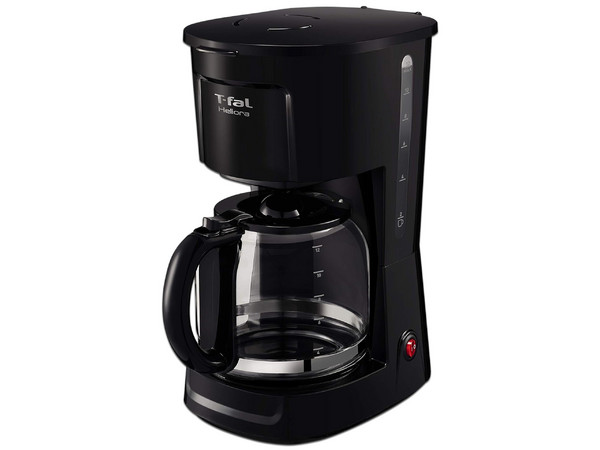 Cafetera T-Fal Heliora, 12 tazas, Color negro.