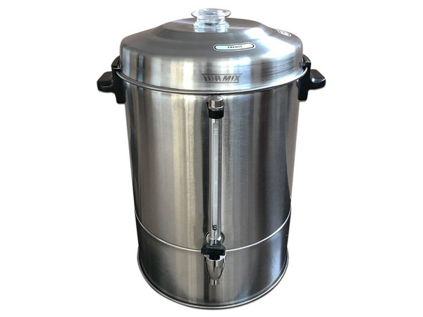Cafetera Percoladora TURMIX PER100, 100 Tazas, Acero Inoxidable, Medidor de Agua, Auto Apagado. Color Plata.