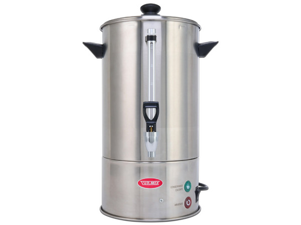Cafetera Percoladora TURMIX PERC50, 50 Tazas, Acero Inoxidable, Medidor de Agua, Auto Apagado, Color Plata.