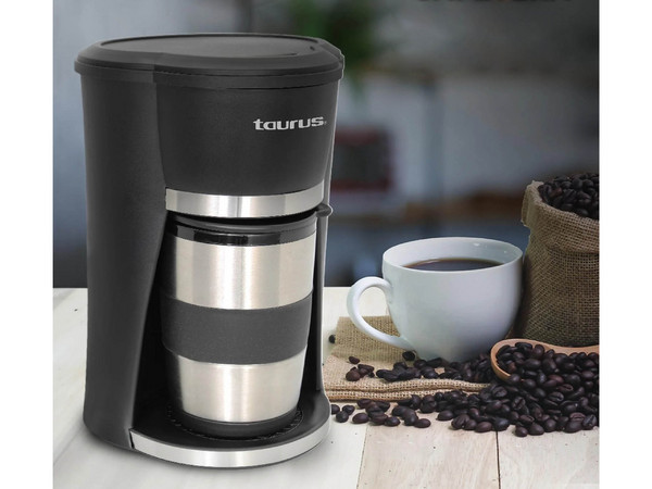 Cafetera personal con termo Taurus SEDNA 2000, 300ml, 450W, Color negro.