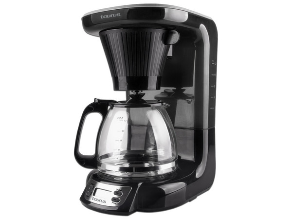 Cafetera digital Taurus Velvet digital, 12 tazas, Color negro.