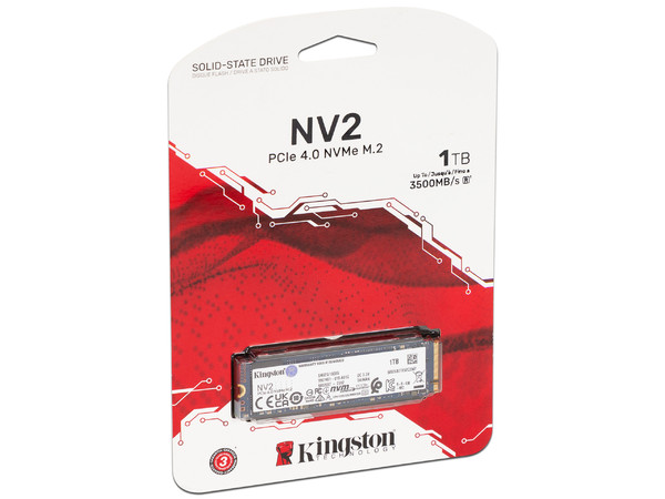 Unidad de Estado Sólido Kingston NV2 de 1TB, M.2 NVMe PCIe 4.0. (Caja abierta)