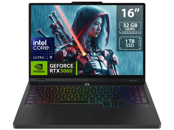 Laptop Gamer Lenovo Legion 5 16IAX10:
CPU Intel Core Ultra 9 275HX (hasta 5.4 GHz),
Memoria 32GB DDR5,
SSD 1TB,
Pantalla de 16