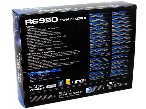 Tarjeta de Video MSI AMD Radeon R6950 Twin Frozr II, 2GB DDR5, DirectX 11, Mini DisplayPort,  HDMI, DVI, Puerto PCI Express 2.1