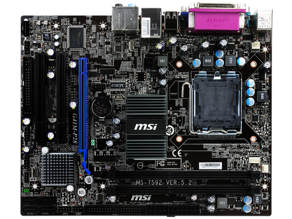 Tarjeta Madre MSI G41M-P28, ChipSet Intel G41,
Soporta: Core 2 Quad, Core 2 Duo, Celeron,
Memoria: DDR3 1333* (OC)/ 1066/800MHz, 8GBMax,
Integrado: Audio HD, Red, Video Intel GMA X4500, 
Diseño: mATX, Puertos: 1xPCIEx16, 2xPCI