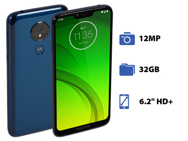 Smartphone Motorola Moto G7 Power:
Procesador Snapdragon 632 Octa Core (1.8 GHz),
Memoria RAM de 2GB, Almacenamiento de 32GB,
Pantalla 6.2