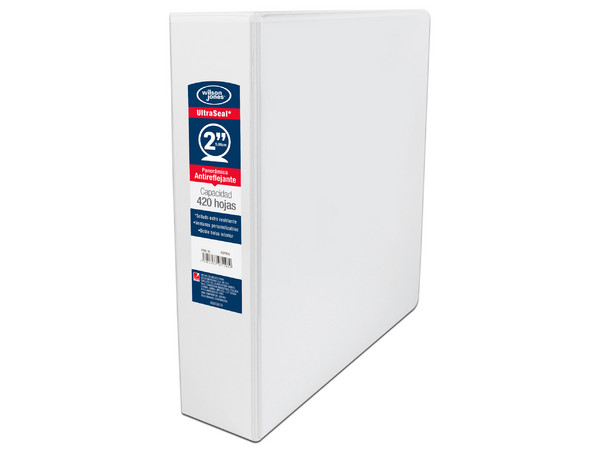 Carpeta para Documentos Acco de Vinil, Aro Tipo O, Capacidad Máxima de 420 Hojas Tamaño Carta, Color Blanco.