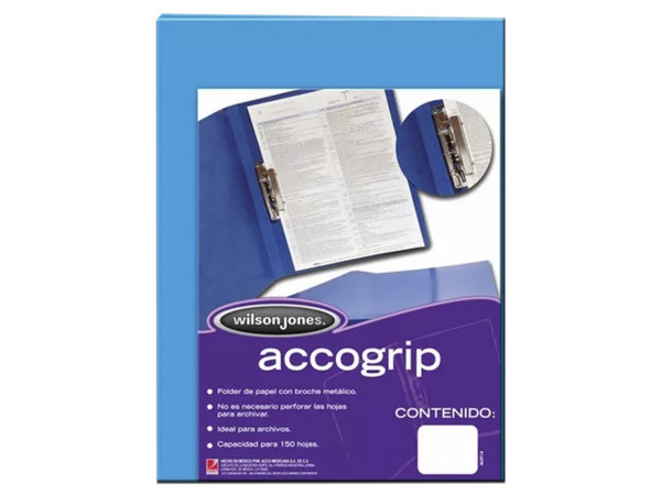 Folder ACCO Brands SH-976 Accopress Tamaño Oficio con Broche, Color Azul.