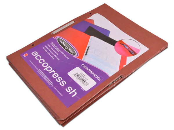 Carpeta Acco Press P4566 tamaño Oficio, 10 piezas. Color Café.