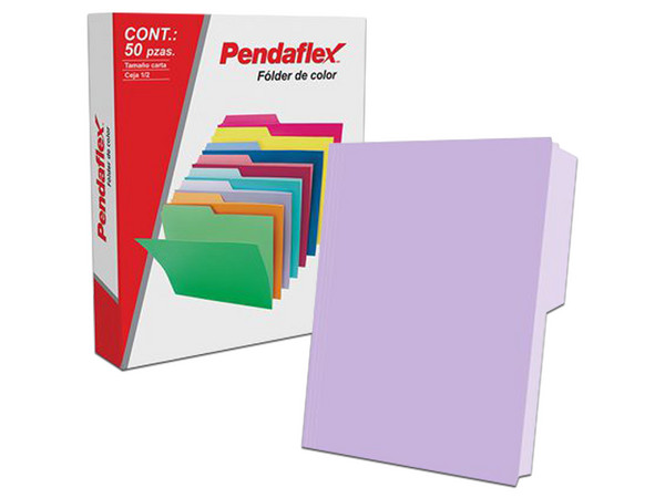 Folder FormaStock C0050 Tamaño Carta, Color Lavanda, Caja con 50 piezas.