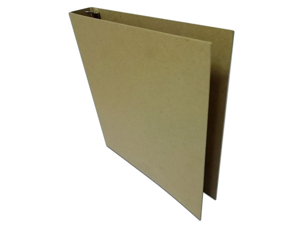 Carpeta Rígida KYMA Kraft CEKKRHO-100-KRF de 1 pulgada, Tipo Carta, 3 Aros, Capacidad de Hasta 200 Hojas. Material Reciclado.