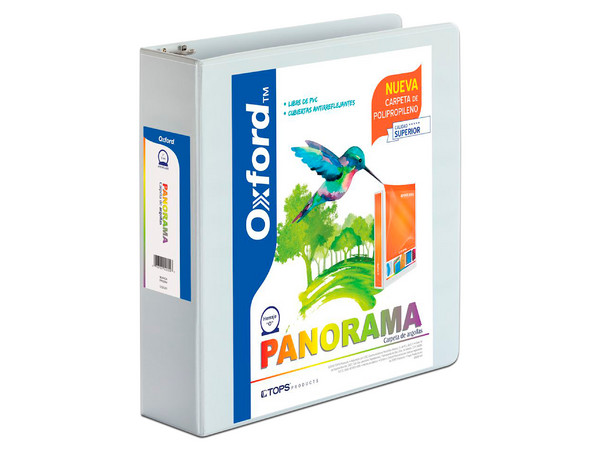 Carpeta OXFORD PP02004, Herraje en O de 2 Pulgadas, Tamaño Carta, Color Blanco.