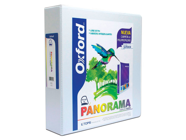 Carpeta OXFORD PP10204, Herraje en D de 2 Pulgadas, Tamaño Carta, Color Blanco.