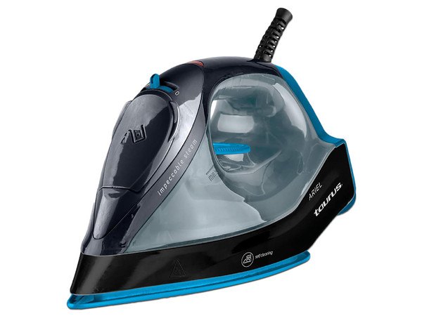 Plancha a vapor Taurus Ariel, 200ml, Color Azul/Negro.