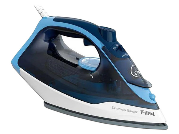 Plancha de Vapor T-FAL FV2860X0, Suela Cerilium. Color Azul.