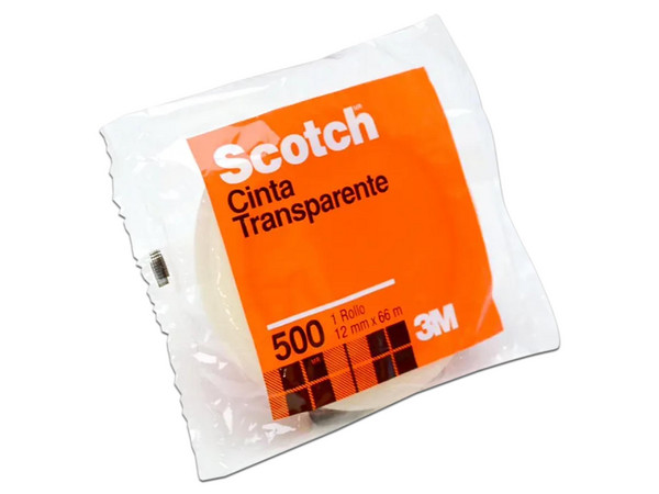 Cinta 3M Scotch 508 Adhesiva Transparente de 0.012x66m Paquete con 8 Rollos.
