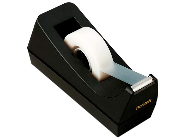Despachador chico para cinta adhesiva 3M, Hasta 18mm. Color Negro.