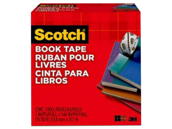 Cinta Adhesiva Tape Scotch para Libros, Caja con 1 Pieza, Color Transparente.