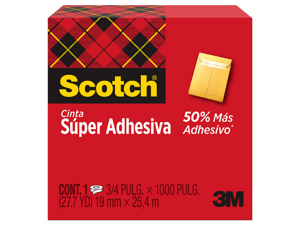 Cinta Adhesiva 3M Scotch, 19mm x 25.4m, 1 Pieza.