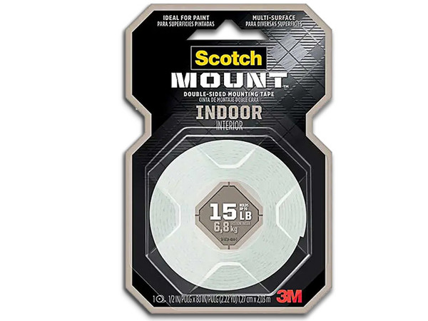 Cinta de Montaje Doble Cara Scotch Mount, para Interiores, 1.27 cm x 2.03 m.