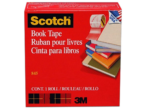 Cinta Adhesiva Tape Scotch para Libros, Caja con 1 Pieza.