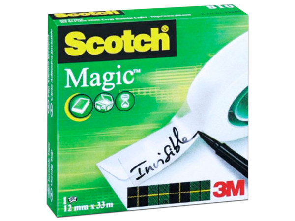 Cinta Invisible 3M 810 de 12mm x 33 m, 1 Pieza.
