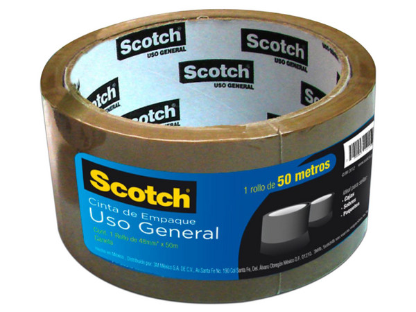Cinta 3M Scotch 301C, Para Empaque, 48mm x 50m, 1 pieza.