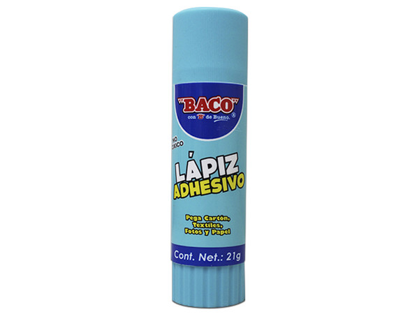 Lápiz Adhesivo BACO presentación en tubo de 21g.