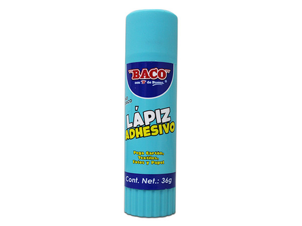 Lápiz Adhesivo BACO presentación en tubo de 36g.