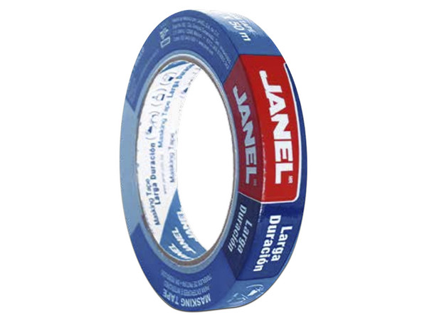 Cinta Adhesiva Janel Masking Tape de 12mm x 50m, Color Azul.