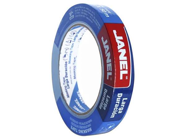 Cinta Adhesiva Janel Masking Tape de 18mm x 50m, Color Azul.