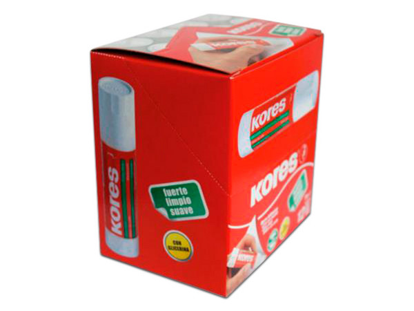 Barra adhesiva Kores 122025, 20gr, 12 pzas.