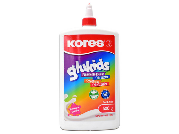 Pegamento Líquido Kores Blanco Glukids 500 Gramos. Color Blanco.